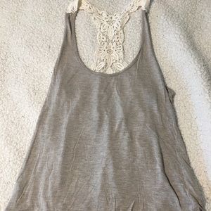Tank top with lace back